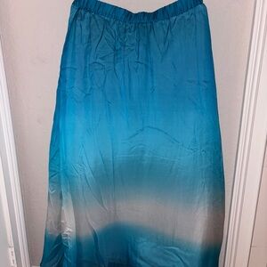 Blue Ombre Maxi Skirt